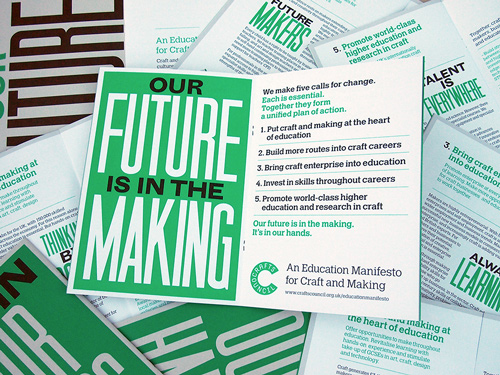 An Education Manifesto for Craft and Making, published by Crafts Council and launched at the Houses of Parliament